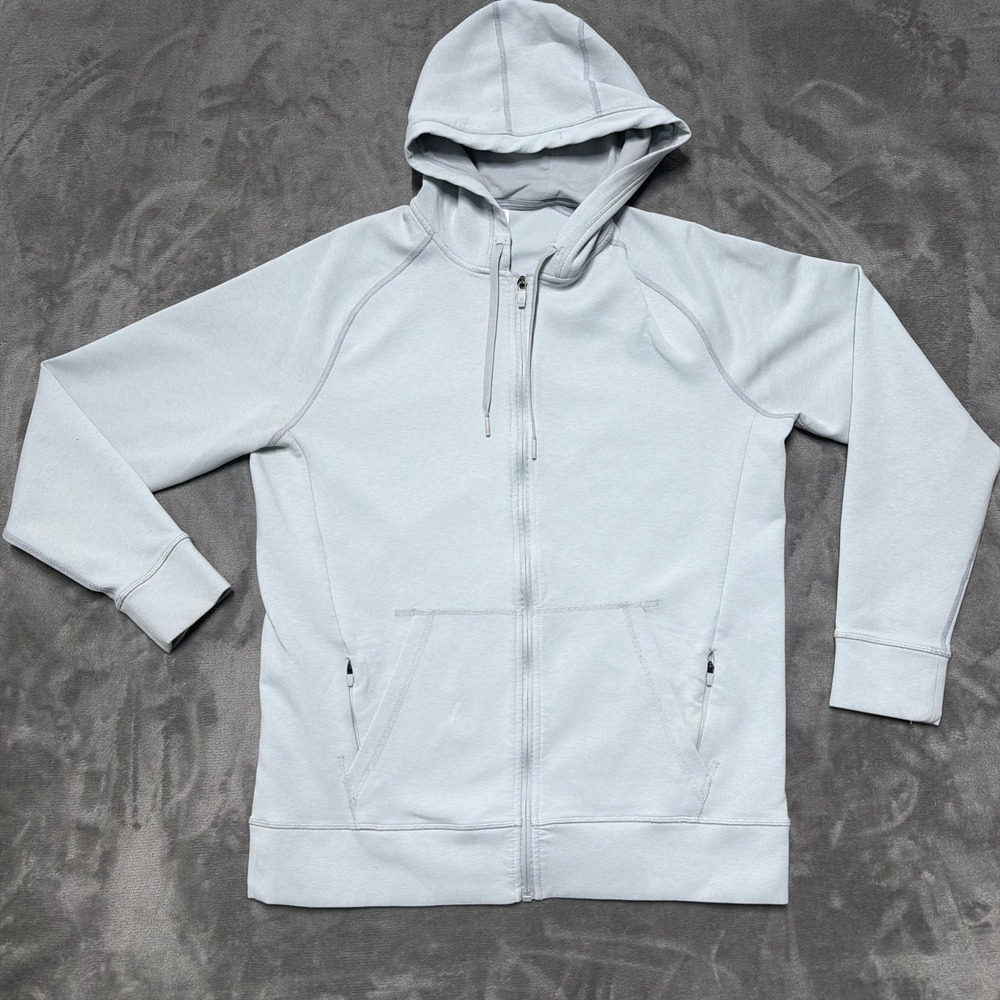 Ten Thousand Midweight Tech Hoodie Mens Large Light Blue Training Gym Athletic